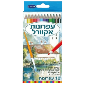 עפרונות צבעוניים אקרוול 12 יחידות