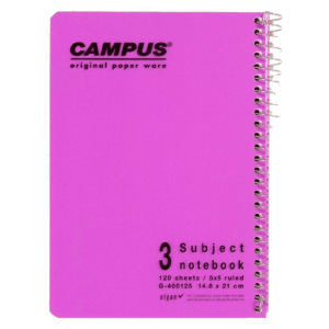 מחברת ספירלה שורה A5 קמפוס 3 נושאים