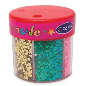 אבקת נוצצים 6 צבעים וצורות שונות