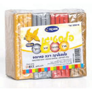 פלסטלינה 4 צבעים מטאלי