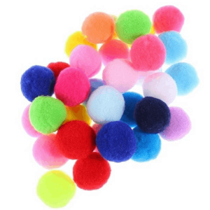 פונפונים צבעוניים 1 ס"מ